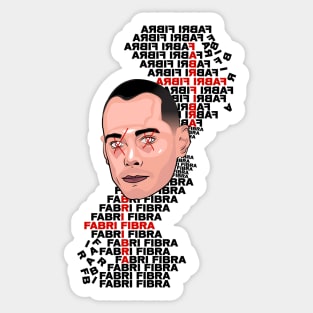 Fabri Fibra art rap pop italy italia words parole fibra music musica love odio ritratto Sticker